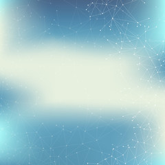 Structure molecule atom dna and communication background. Concept of neurons. Connected lines with dots. Illusion nervous system. Medical scientific illustration backdrop.