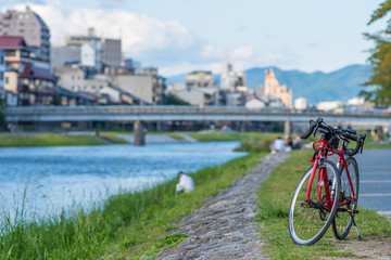 川沿いサイクリング