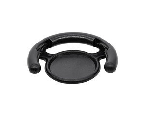 Holders of mobile phone isolated on white background. Blank mobile grip for design. ( Clipping path )