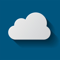 cloud icon isolated on background. Cloud flat illustration vector