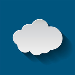 cloud icon isolated on background. Cloud flat illustration vector