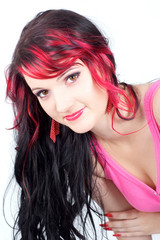Obraz premium beautiful girl with healthy long hair,close-up
