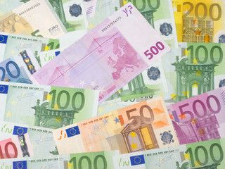 Euro money bank bills