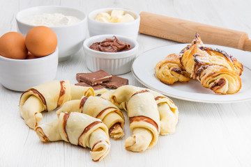 chocolate croissant homemade
