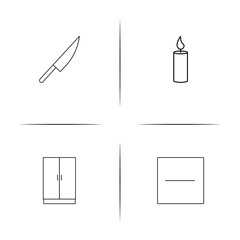 Home Appliances And Equipment simple linear icon set.Simple outline icons