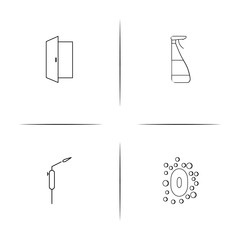 Home Appliances And Equipment simple linear icon set.Simple outline icons