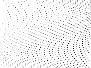 Wavy halftone pattern. Comic background. Dotted backdrop with circles, dots, point small scale.