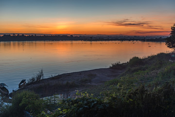 Sonnenaufgang über dem Mekong