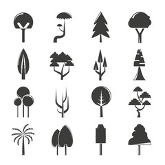 tree icons set