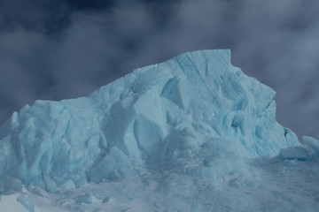 Icebergs frozen in the Davis sea