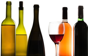 Bottles and Glass of Wine
