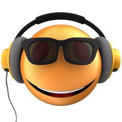 3d orange emoticon smile