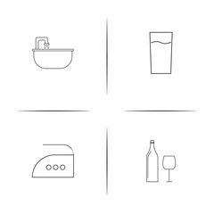 Home Appliances And Equipment simple linear icon set.Simple outline icons