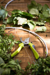 Gardening scissors flowers and accessories