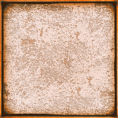Old orange grunge background. The texture of the old rusty surface. Vintage aged paper or metal look