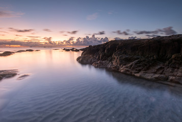 Long expose seascape during sunset. image contain soft focus due to long expose.