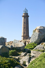 Fototapeta na wymiar Leuchtturm am Capo Vilano, Gallizien,Spanien