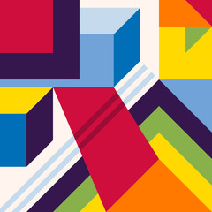 Abstract modern geometric background. Composition 13