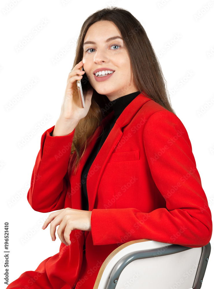 Canvas Prints business woman using smartphone