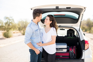 Couple going on road trip
