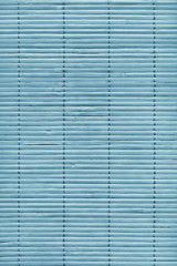 Powder Blue Dyed Rustic Slatted Bamboo Place Mat Interlaced Coarse Grain Grunge Texture