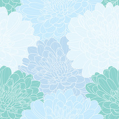 Floral seamless hand drawn vector background.