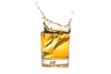 Whiskey Splash in a Glass