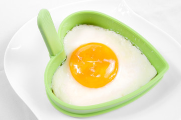 Heart shape from egg