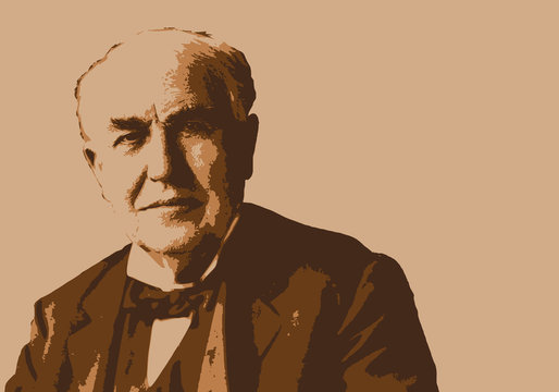 Edison - portrait - Thomas Edison - inventeur -électricité - industriel - cinéma - invention