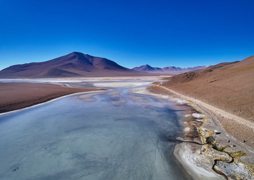 Scenic view of landscape, Salar de Chalviri, Chalviri, Oruro, Bolivia, South America