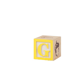 Toy Alphabet Block with Letter G