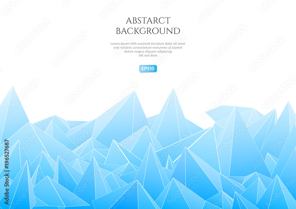 Poster abstract background with large shapes. the texture of the triangles.