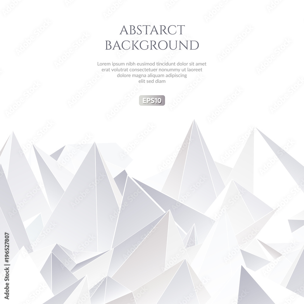 Poster abstract background with large shapes. the texture of the triangles.