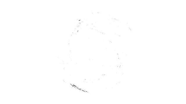 Grunge brush stroke. Abstract hand - painted element. Underline and border design. Seamless looping background. 4K
