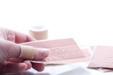 First-aid fix a finger