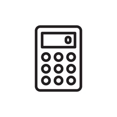 calculator outlined vector icon. Modern simple isolated sign. Pixel perfect vector  illustration for logo, website, mobile app and other designs