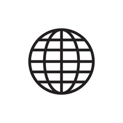 globe, global business outlined vector icon. Modern simple isolated sign. Pixel perfect vector  illustration for logo, website, mobile app and other designs