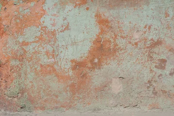 Cercles muraux Vieux mur texturé sale old plaster wall, chipped paint, landscape style, texture background