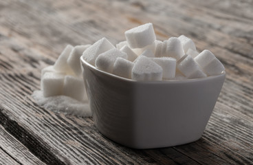 white sugar cubes