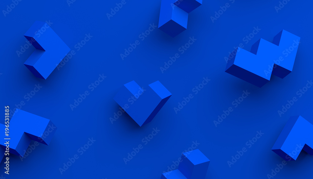 Poster abstract 3d rendering of geometric shapes. modern background with simple forms. minimalistic design 