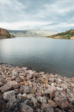 Scenic view of Dillon Reservoir, Silverthorne, Colorado, USA