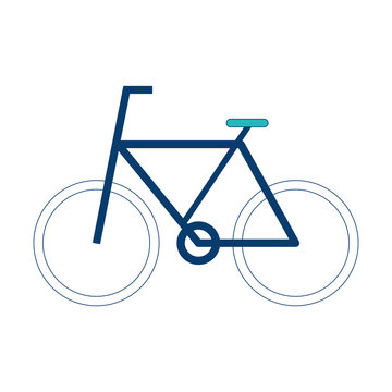 bicycle transport sport recreation image vector illustration green and blue design