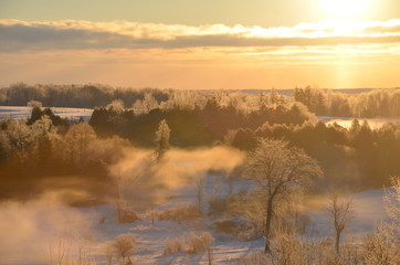 Fototapeta na wymiar Icy Sunrise