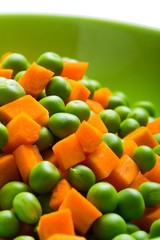 Orange Carrots and Green Peas