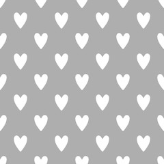 Seamless cute vector pattern with hearts