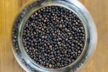 black pepper in the grain of the background