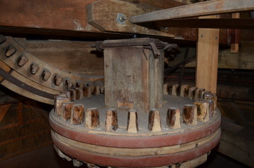 Windmill, gears, wooden, wooden teeth, shaft