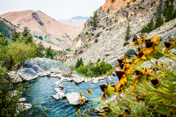 Peaceful hot spring tucked away in a valley