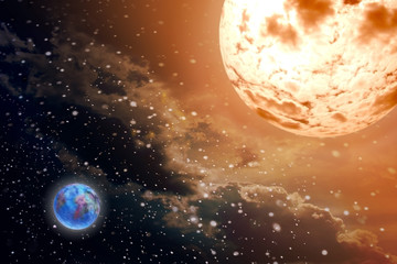 Sun and Land in outer spaces
