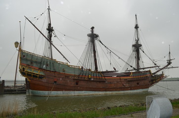 ship, sea, sailing, Batavia, water